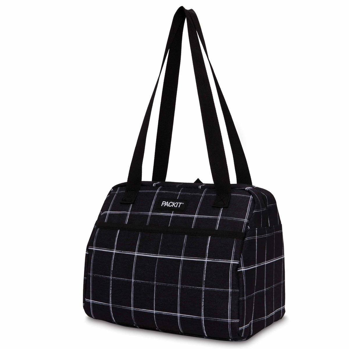 freezable-hampton-lunch-bag-w4 2022_Hampton-Lunch-Bag_Black-Grid_Left_Straps-Up_Lores_0800e0e3-5797-4ae6-9c7f-e61d4103afb1.jpg
