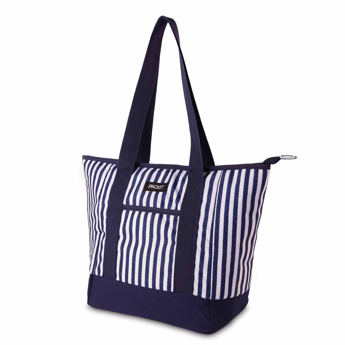 freezable-12-can-tote-cooler-l0 freezable-12-can-tote-cooler-city-seaside-stripe-left-angled.jpg