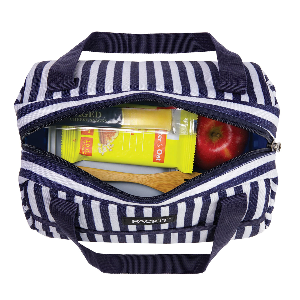 freezable-hampton-lunch-bag-w4 freezable-hampton-lunch-bag-seaside-stripe-top-view.jpg